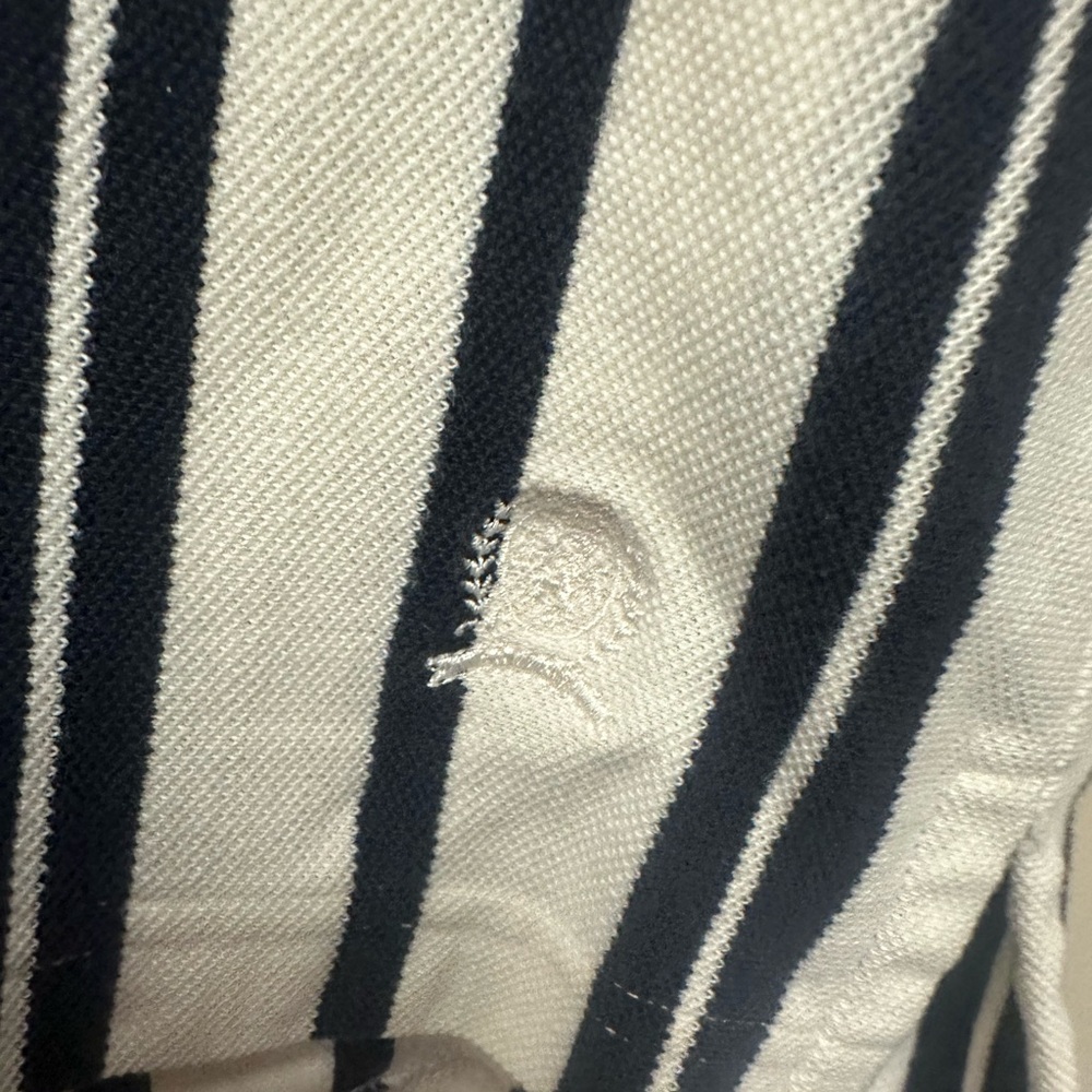 Tommy Hilfiger Black and White Striped Polo Shirt - Picture 2 of 4